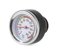 Velocímetro De Motocicleta Tapa de tanque de combustible para motocicleta M20x2.5, indicador de temperatura de aceite de 0 a 200 Celsius, punteros, termómetro, Medidor Conjunto De Instrumentos(Black)