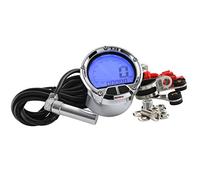Velocímetro Digital KOSO DL-02S con indicador de Nivel de Combustible 100/510 Ohm, 0-260 km/h, retroiluminación Azul, Cromado, 55 x 48 mm