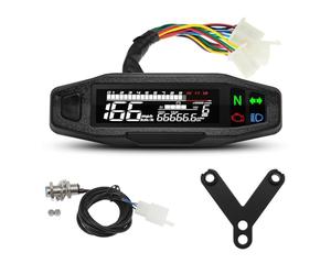 Velocímetro Digital Medidor digital universal para motocicleta, tablero de instrumentos, odómetro, medidor km/h y MPH, sensor calibre del motor con soporte Y/Z/W
