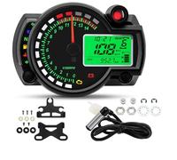 Velocímetro digital Odómetro digital universal para motocicleta, velocímetro, retroiluminación, LCD, ajustable, para salpicadero de coche Motocicleta Velocímetro(A one set)