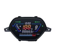 velocímetro Digital tacómetro Tablero De Instrumentos Digital para Motocicleta, Velocímetro LED, Tacómetro, Medidor De Voltaje Y Combustible, Odómetro, Engranaje para Wave C100 CD10