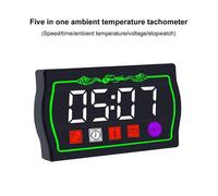 Velocímetro digital universal 5 en 1 para motocicleta, medidor de horas, termómetro LED impermeable