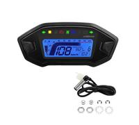 Velocímetro Digital Universal Motocicleta, Tacómetro, Tablero Instrumentos, Medidor Panel Instrumentos 10000 RPM, Pantalla para 1,2,4 Cilindros Tacómetro(Dark Grey)
