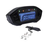 Velocímetro Digital Universal para Motocicleta, 13000 RPM, Retroiluminación para Motor De 2 A 4 Cilindros, Odómetro, Ajuste 7 Colores Cuentakilómetros(Type X)