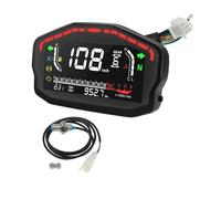 Velocímetro Digital Velocímetro universal para motocicleta medidor digital de 14000 RPM, odómetro viaje 6 velocidades, temperatura del agua y combustible