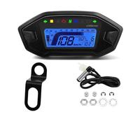 Velocímetro digital Velocímetro universal para motocicleta, medidor digital, LCD, 13000 rpm, tacómetro, indicador de luz de señal de giro. Motocicleta Velocímetro(Packing D)