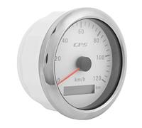 Velocímetro GPS para Coche Marino, Odómetro de Velocidad de 120 KM/H, Retroiluminación de 7 Colores, Coche, Barco, RV, Yate (WHITE)
