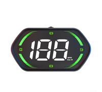 Velocímetro GPS para coche real HUD con pantalla frontal, notificación de límite de velocidad y ajuste automático de brillo de pantalla para varios vehículos (verde)