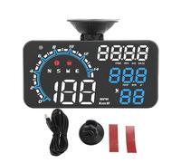 Velocímetro GPS universal para automóvil HUD con alarma de velocidad y recordatorio de conducción por fatiga, pantalla HD blanca azul para velocidad, altitud, kilometraje y (Azul Blanco)