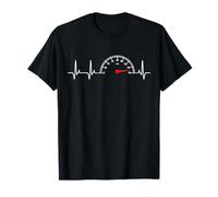 Velocímetro Latido del corazón Motocicleta Coches Alta Velocidad Conducción Hombres Camiseta
