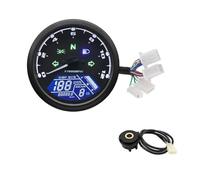 Velocímetro LCD Universal Para Motocicleta, Odómetro, Tacómetro, Medidor De Motocicleta, Tablero Digital Para 1-4 Cilindros, 12000RMP Velocímetro(With sensor2)