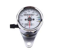 velocimetro universal digital moto, Qiilu Universal Indicador de velocímetro del odómetro de la motocicleta Indicador dual de pantalla digital KM / H(plata)