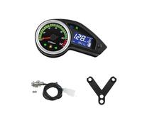Velocímetro Universal Motocicleta 12 V, Tacómetro, Instrumento Digital LCD, Odómetro, Tablero De Moto Para Brasil Para CG Para GY200 Para Enduro 250 Tacómetro(With Y Bracket)