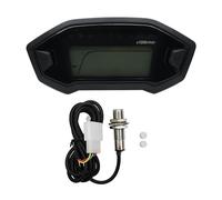 Velocímetro Universal Motocicleta 7 Colores Parte Posterior Tablero Instrumentos, Odómetro Digital Ajustable Para 1, 2 Y 4 Cilindros Indicador Engranaje(Type S)