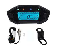 Velocímetro Universal Motocicleta 7 Colores Parte Posterior Tablero Instrumentos, Odómetro Digital Ajustable Para 1, 2 Y 4 Cilindros Indicador Engranaje(Type N)