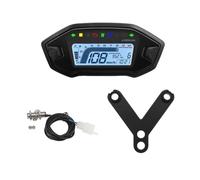 Velocímetro Universal para Motocicleta, Medidor Digital De 7 Colores, Indicador Luz Señal Giro Y Tacómetro 13000 RPM Cuentakilómetros(Type N)