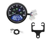 Velocímetro Universal para Motocicleta, Odómetro Digital con Indicador De Marcha, Tacómetro Y Medidor Horas 12 000 Kmh/mph para Cuentakilómetros(Type 4)