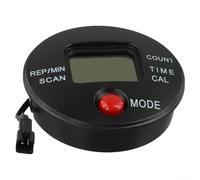 Velocímetro y contador de pasos para bicicleta de ejercicio, monitor digital para máquina de remo y accesorios de gimnasio, modo de escaneo automático, color negro