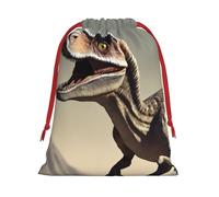 Velociraptor Dinosaur04 - Bolsas de Navidad con cordón para fiestas, reutilizables, para caramelos, bodas, San Valentín