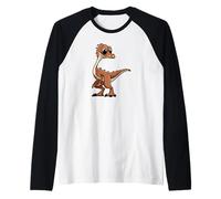 Velociraptor, Dinosaurio, Rapaz Camiseta Manga Raglan