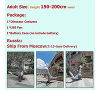 Velociraptor Inflatable Dinosaur Costume Anime Purim Halloween Party Cosplay Costumes for Man Woman Fancy Dress Suit