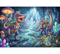 Velociraptor Puzzle De Madera 1000 Piezas Adultos Y Niños,Regalo Ideal,Rompecabezas Dinosaurio,Desafío,Deco Pared,14 Años+,Anti-estrés,Relax,Reto,Madera,Educativo (75x50cm)