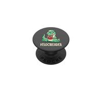 Velocireader - Lindo Libro de Lectura para Amantes de los Dinosaurios de los años 90, Arte EduEly PopSockets PopGrip Adhesivo