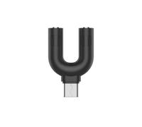 Velocraze Adaptador Divisor de Audio - Adaptador Type-c Macho a 2 Jacks 3.5mm Hembra, Color Negro, Permite conectar múltiples Dispositivos de Audio.