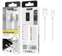 Velocraze Cable USB - cable micro USB 2.0, longitud de 0.25 m, color blanco, conexión tipo macho a macho, ideal para transferencia de datos y carga.