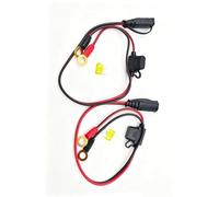 Velodi Paquete de 2 cables GC002 X-Connect M6 con ojales | Compatible con fusibles dobles NOCO de 20 A y ojales M6 cubiertos para motocicletas, ATV, coches y cortadoras de césped