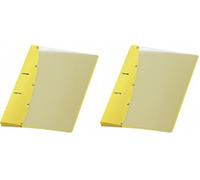 Veloflex 1141410 Diamond - Carpeta archivadora (A4, 2 anillas, 20 mm, polipropileno), color amarillo (Paquete de 2)
