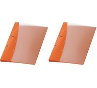 VELOFLEX 1141430 - Carpeta de anillas diamante, carpeta de anillas, carpeta, DIN A4, mecanismo de 2 anillas, 20 mm, plástico sólido PP, naranja (Paquete de 2)