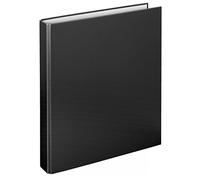Veloflex 1143080 - Carpeta de anillas (polipropileno, tamaño A4, 4 anillas, grosor de 25 mm), color negro