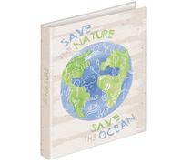 VELOFLEX 1144612 - Carpeta de anillas Nature, DIN A4, con mecanismo de 2 anillas, de cartón reciclable, carpeta escolar, carpeta de anillas, 1 unidad