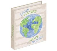 VELOFLEX 1151612 - Carpeta de anillas Nature, DIN A5, con mecanismo de 2 anillas, de cartón reciclable, carpeta escolar, carpeta de anillas, 1 unidad