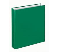 VELOFLEX 1153040 - Carpeta de anillas Basic, DIN A5, 1 unidad, verde, altura de relleno de 25 mm, carpeta con 4 anillas mecánicas, carpeta estrecha