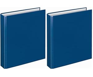 Veloflex 1153050 - Carpeta de cartón (Polipropileno (PP), Azul, A5, 250 hojas, 80 g/m², 2,5 cm) (Paquete de 2)