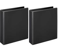 VELOFLEX 1159080 - Carpeta de anillas Comfort, carpeta de anillas, carpeta, DIN A5, mecanismo de 2 anillas, 194 x 230 x 38 mm, PVC, negro (Paquete de 2)