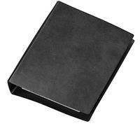 VELOFLEX 1164280 - Carpeta de anillas de bolsillo especial DIN A6 grano de cuero, mecanismo de 4 anillas de 13 mm, negro, 1 unidad