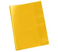 Veloflex 1353110 Funda para cuaderno, DIN A5, película de polipropileno transparente, amarillo, 25 fundas