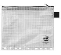 VELOFLEX 2705500 - Bolsillo con cremallera DIN A5, transparente, de material EVA reforzado con tejido, 1 bolsillo para documentos para archivar
