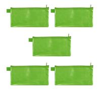 VELOFLEX 2706040-5 - Bolsa con cremallera verde, 5 unidades, 235 x 125 mm, bolsa portadocumentos de material EVA reforzado con tejido