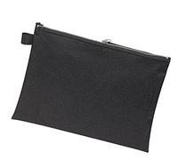 VELOFLEX 2725000 - Bolsa bancaria con cremallera, DIN A5, 1 unidad, bolsa de dinero de tejido robusto, bolsa de transporte