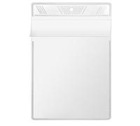 VELOFLEX 3306010 - Funda expositora DIN A6, cubierta protectora, cubierta expositora, cubierta colgante, para colgar, transparente, 10 unidades