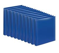 VELOFLEX 4143154-10 - Carpeta de presentación VELODUR, 10 carpetas de anillas DIN A4, mecanismo de 4 anillas, carpeta de anillas azul