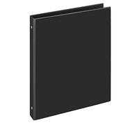 VELOFLEX 4144080 - Carpeta de anillas, carpeta de anillas, grapadora, DIN A4, mecanismo de 4 anillas, 16 mm, PVC, negro