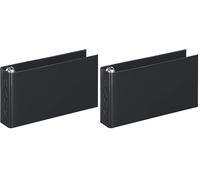 VELOFLEX 4169280 - Carpeta bancaria Classic DIN A6, carpeta de anillas para extractos bancarios, para extractos bancarios, 250 x 140 x 45 mm, negra (Paquete de 2)