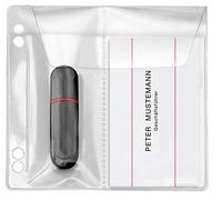 Veloflex 4377100 - Funda para lápiz USB (PVC, 10 x 10 cm, 100 unidades), transparente