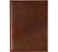 VELOFLEX 4441760 - Carpeta de documentos, carpeta de ofertas Exquisit DIN A4 con bolsillos interiores transparentes, aspecto cuero marrón, 1 unidad