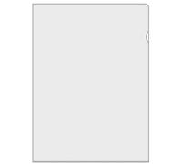VELOFLEX 4548000 - Carpetas con fundas, DIN A4, resistente película de PVC blando 180my, abierta arriba y a la derecha, transparente, 50 unidades